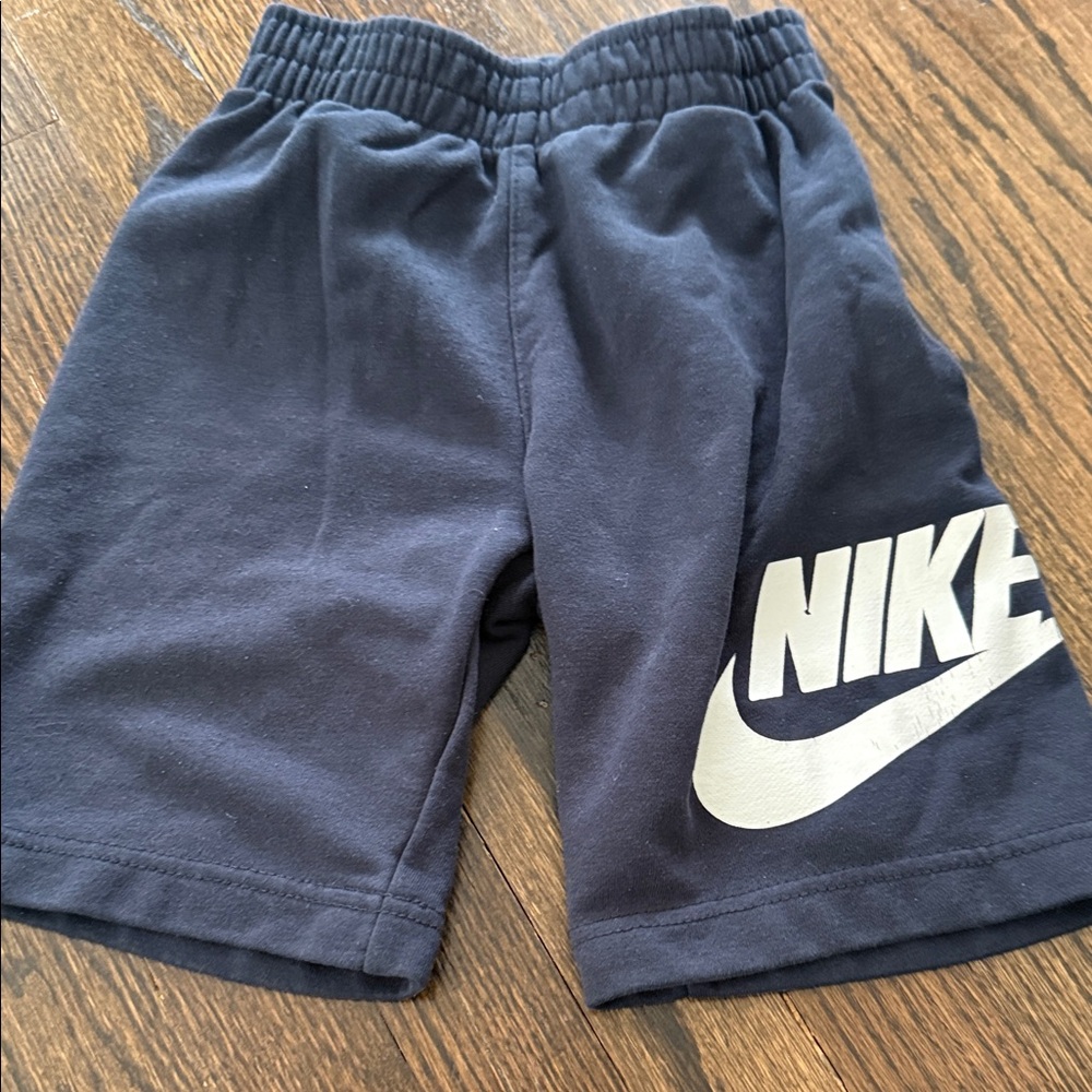 Nike Kids Navy Shorts with White Swoosh